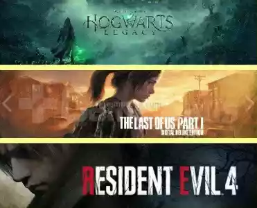 Hogwarts Legacy + The Last Of Us + Resident Evl