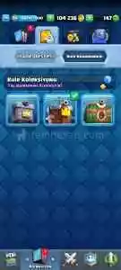 Clash Royale 103/109 Karakter Efsanevi Dolu Kule Gorunumlu Hesap
