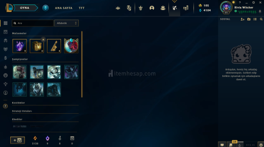 Lol Tr 39 Skın Unranked 91 Lvl Hesap