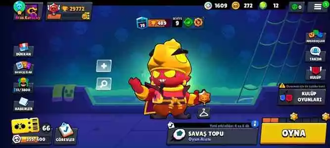 Hesap 29.700 Kupa Bol Skin 5 Brawl Pas Açık