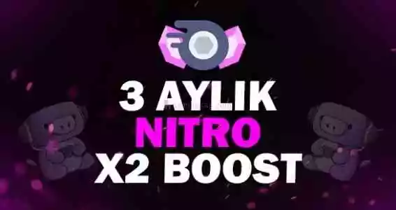 Anlık / 3 Aylık Discord Nitro 2X Boost