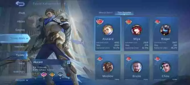 800 TL Mobile Legends Hesap