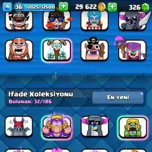 5700Kupa 36Lvl 32Emojili clash royale Hesap