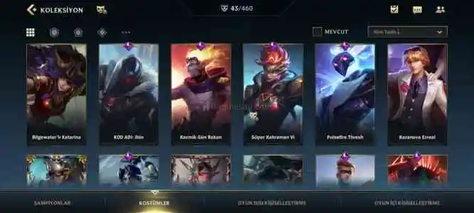 Harıka Fırsat Hesabı Full Hero 42 Kostüm Wild Rift