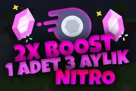 3 Aylık 2X Boost Discord Nitro / Anlık Gönderim