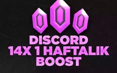 Anlık | 1 Haftalık Discord 14X Boost | Garanti