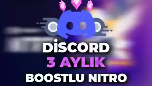 3 Aylık 2X Boost Discord Nitro / Anlık Gönderim