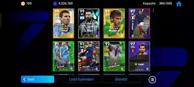 Pes Hesabı Satılık 103 102 Messilik 100 Neymar