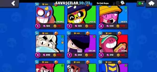Brawl Stars 9800 Kupa Hesap