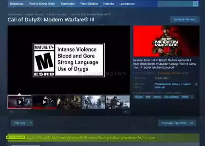 ( Satılık Steam Hesabı ) Yeni Cod Mw3/ Cs2 Prıme Upgrade/ Wıtcher 3+ Dlc' Ler/ Eski Gta Oyunları