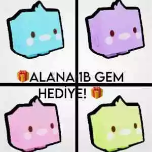 Pet Simulator X 4'Lü Marshmallow Chick Paketi. [Bi Alana 1B Gem Hediye!]