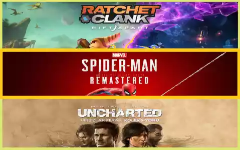 Ratchet & Clank + Spider Remastered + Uncharted