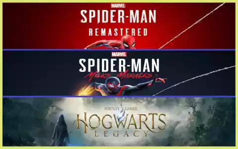 Spider Remastered + Miles Morales + Hogwarts Legacy