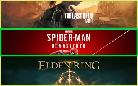 The Last of Us Part I + Spiderman Remastered + Elden Ring