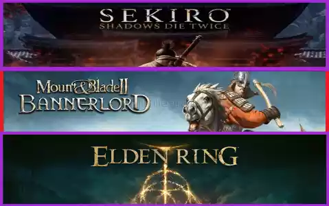 Sekiro: Shadows Die Twice + Mount & Blade Bannerlord + Elden Ring