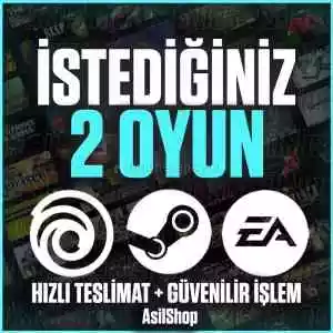 İstediğiniz 2 Adet Oyun + Garanti + Destek