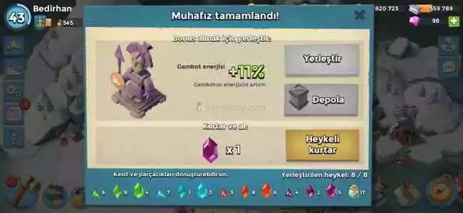 Satılık Boom Beach Oyun 17. Karargah