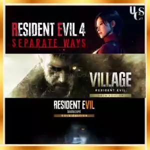 Resident Evil 4 Remake Deluxe Edition + Separete Ways DLC  + Resident Evil Village Gold Ed + Resident Evil 7 Gold Ed