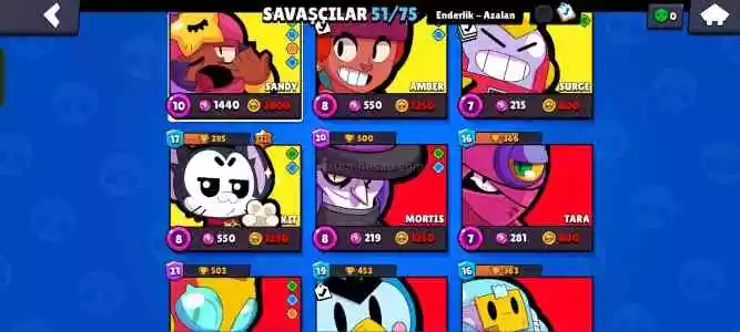 19 K 51 Karakterli Hesap (Kit Ve 3 Efsanevi Var