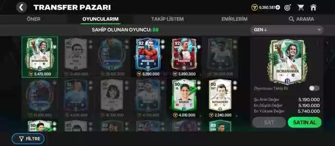 Fifa Mobile 91 Gen Hesap Satılık