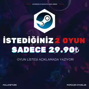 İstediğiniz 2 Oyun + 6 Ay Garanti & Destek