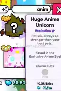 Ps99 Huge Anime Unicorn