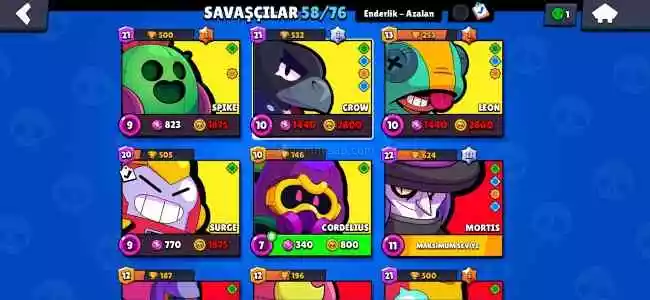 Brawl Stars Oyun Hesabı Satılıktır.