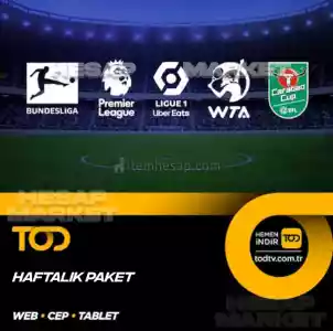 TOD TV Spor Extra+ Paketi 1 Haftalık 3 Ekran Hesap