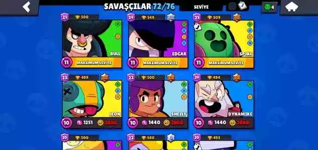 Çok İyi 72 Karakter Brawl Stars