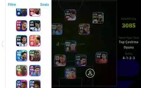 103 Messi Paketi 3080 Güçlü Bol Oyunculu Pes Hesabı