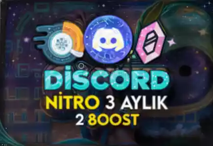 3 Aylık Discord Nitro + 2X Boost