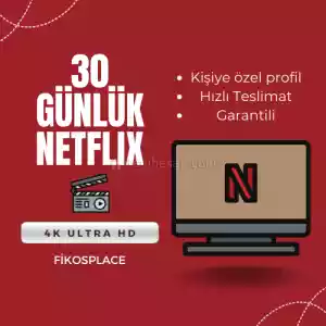 30 Günlük Garantili, 4K Uhd Netflix [Kişiye Özel Profil] - Müşteri Memnuniyeti Garantisi!