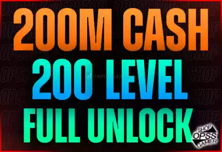 200M Cash + 200 Level + FulL Unlock + Bansız