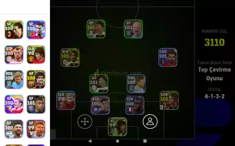 E Football Pes 3110 Kolektif Güçlü Hesap