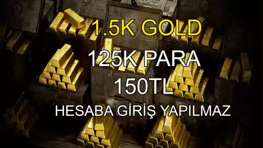 Rdr2 Onlıne 1.5K Gold + 125K Para 150Tl
