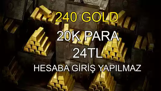 Rdr2 Onlıne 240 Gold + 20K Para 24Tl