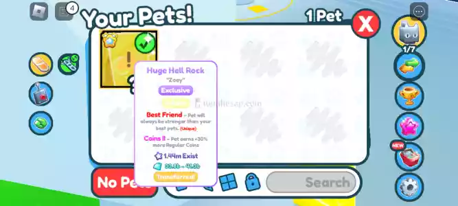 Huge Hell Rock Pet Transferred