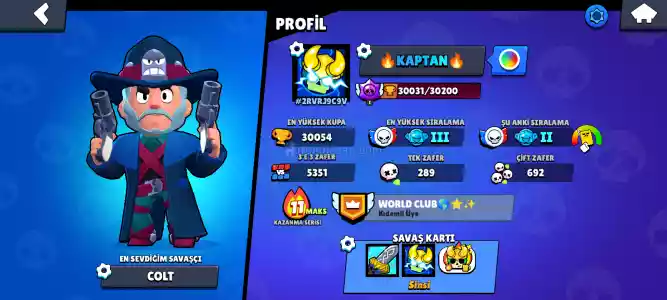 Satılık 30 K Brawl Stars Hesabı Aktif Brawl Pass Fırsat Hesap!