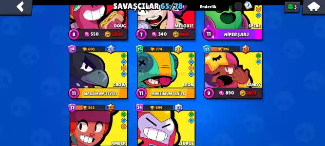 Satılık 30 K Brawl Stars Hesabı Aktif Brawl Pass Fırsat Hesap!