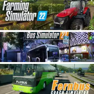 Farming Simulator 22 + Bus Simulator 21 + Fernbus Simulator
