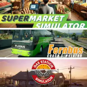 Supermarket Simulator + Fernbus Simulator + Gas Station Simulator