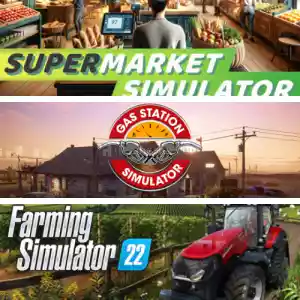 Supermarket Simulator + Gas Station Simulator + Farming Simulator 22