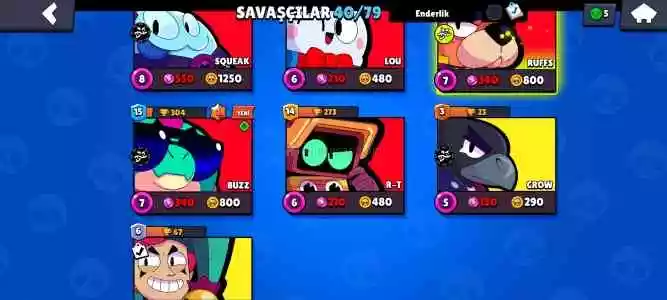 11 Bin Kupalı 40 Karakterli Mavi Brock Bulunan Brawl Stars Hesabı