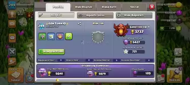 244 Seviye 9 Kostumlu Bb16 Hesap