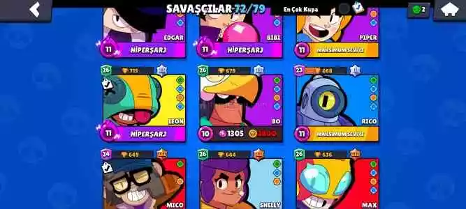 72 Karakterli Bol Skinli 37000+ Dolu Hesap