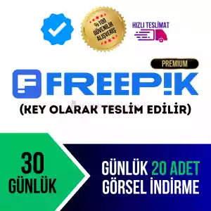 Freepik Premium Hesap 30 Günlük Key Günlük 20 İndirme