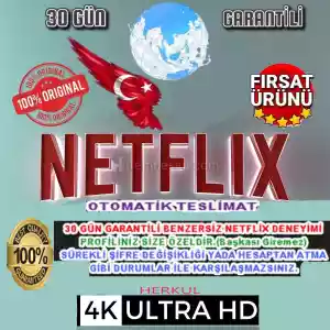 30 Gün Garantili Netflix 4K Uhd Hesap