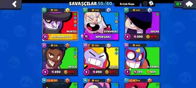 50 Karakterli 16 K Main Hesap