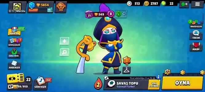 Brawl Stars Hesap Serseri Mortis ,Mavi Ve Kırmızı Anger Brock Garantili