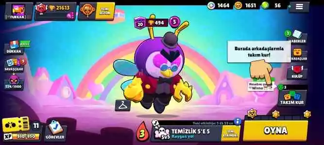 Brawl Stars Hesap 21K Kupa 18 Den Fazla Kostüm